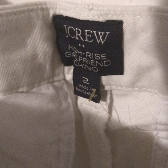 J Crew high rise girlfriend chino in Marine Salt - off white/winter white - Picture 3 of 5